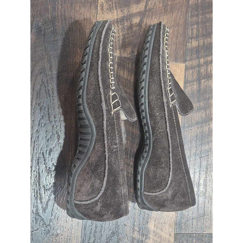 Ara Square Toe Suede Leather  Mokasson Slip On Shoe Womens 9.5 (7G) Brown - Picture 4 of 10